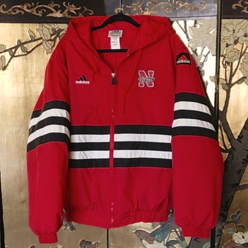 NEBRASKA HUSKERS ADIDAS VINTAGE PUFFER JACKET